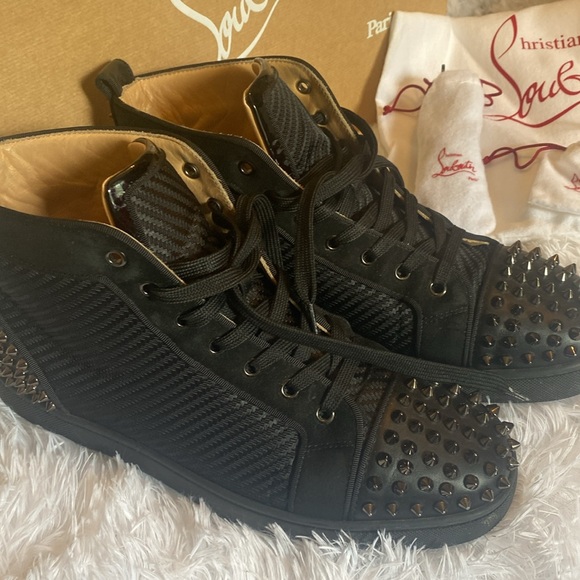 💎 Christian Loubotin Mens Lou Spikes 2 Flat Size 42 - Picture 3 of 17